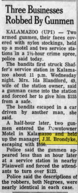 Downtowner Motel - Nov 16 1967 Article